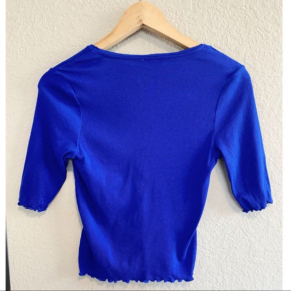 Free People Up All Night Top Blue - Picture 4 of 9